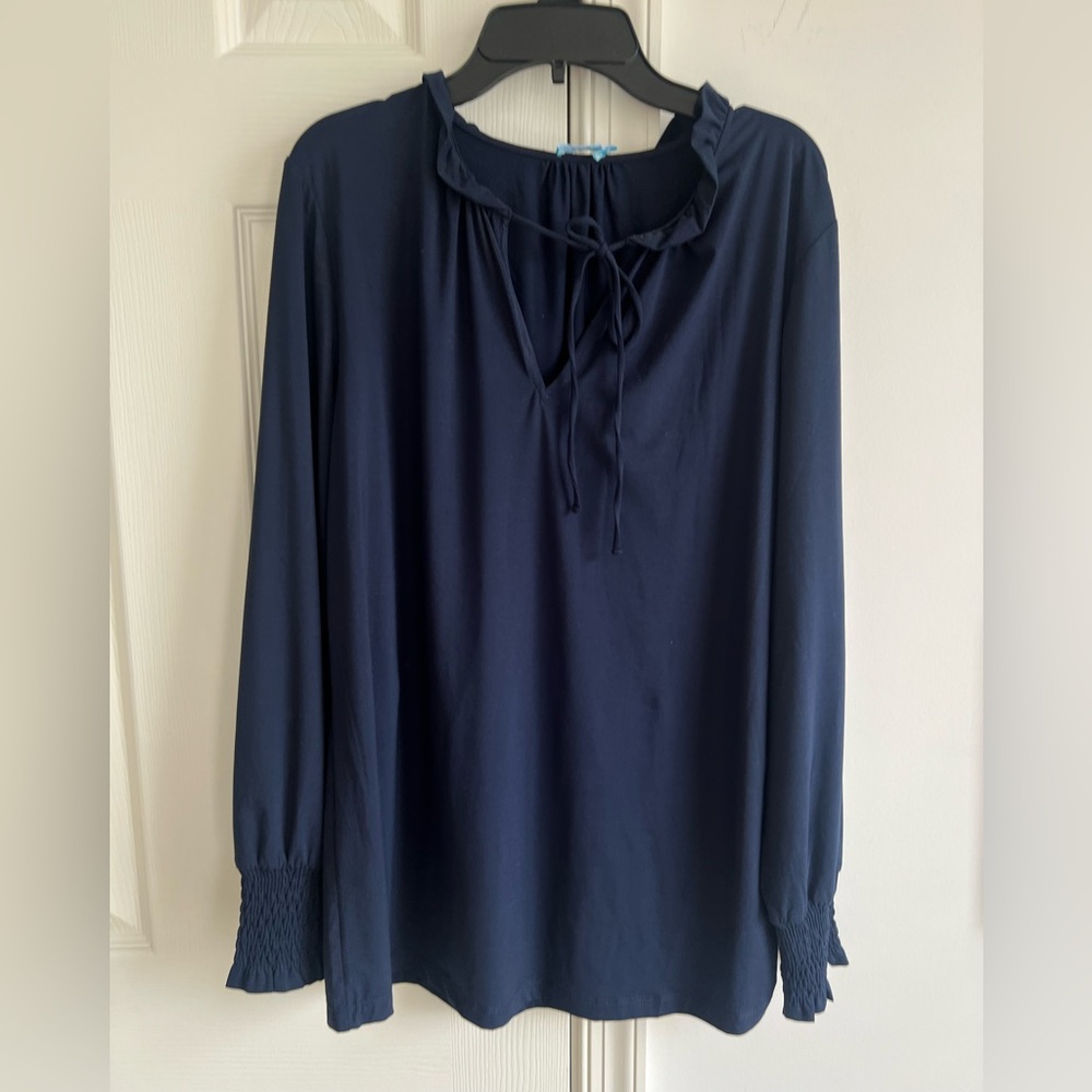 J. McLaughlin Navy Blue Women's Top m